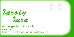 karoly kura business card